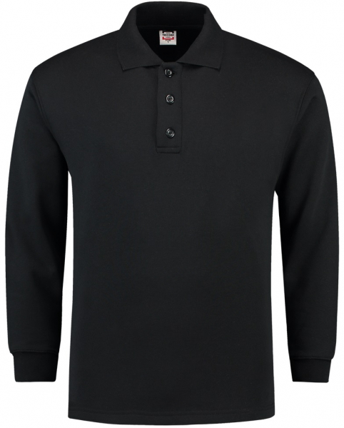TRICORP-Sweatshirt, Polokragen, Basic Fit, Langarm, 280 g/m, black