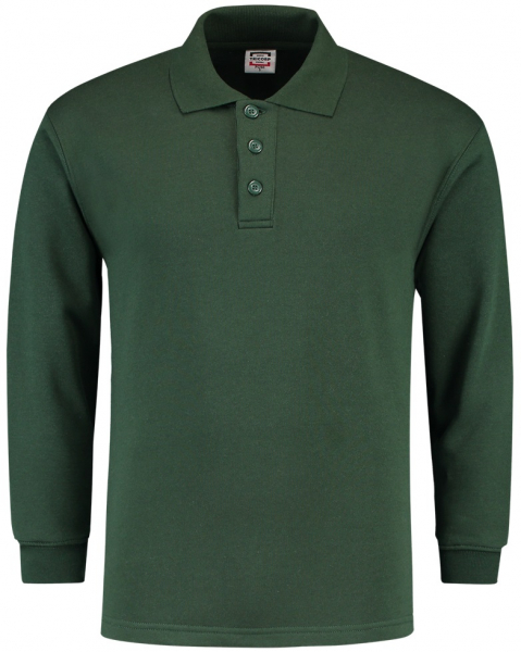 TRICORP-Sweatshirt, Polokragen, Basic Fit, Langarm, 280 g/m, bottlegreen