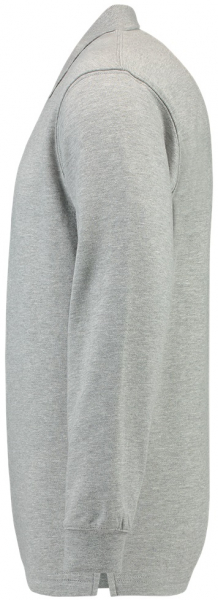 TRICORP-Sweatshirt, Polokragen, Basic Fit, Langarm, 280 g/m, grau meliert