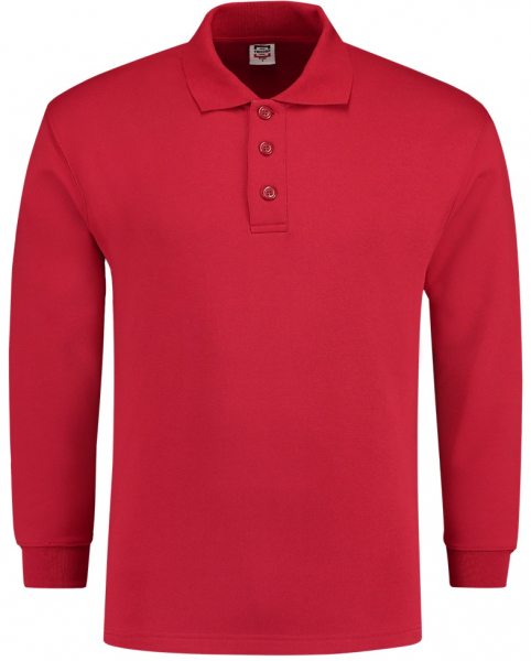 TRICORP-Sweatshirt, Polokragen, Basic Fit, Langarm, 280 g/m, red