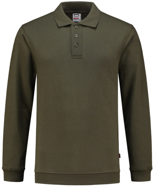 TRICORP-Sweatshirt Polokragen und Bund, Basic Fit, Langarm, 280 g/m, army