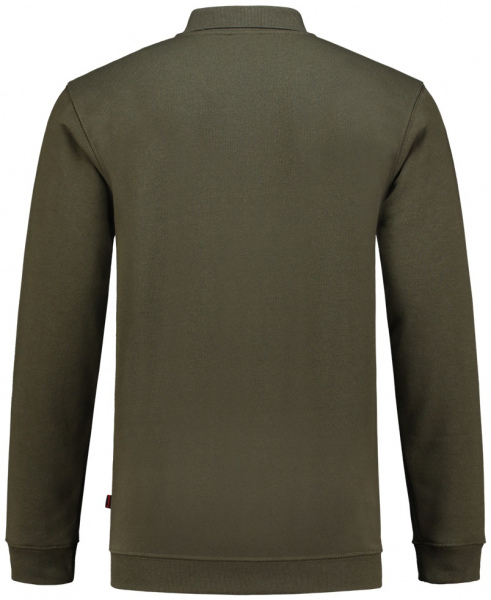 TRICORP-Sweatshirt Polokragen und Bund, Basic Fit, Langarm, 280 g/m, army