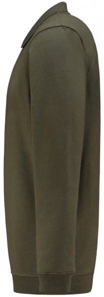TRICORP-Sweatshirt Polokragen und Bund, Basic Fit, Langarm, 280 g/m, army