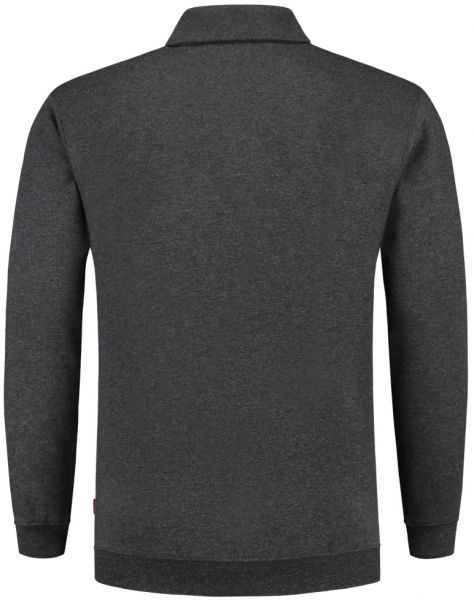 TRICORP-Sweatshirt Polokragen und Bund, Basic Fit, Langarm, 280 g/m, anthrazit meliert