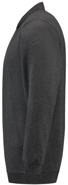 TRICORP-Sweatshirt Polokragen und Bund, Basic Fit, Langarm, 280 g/m, anthrazit meliert