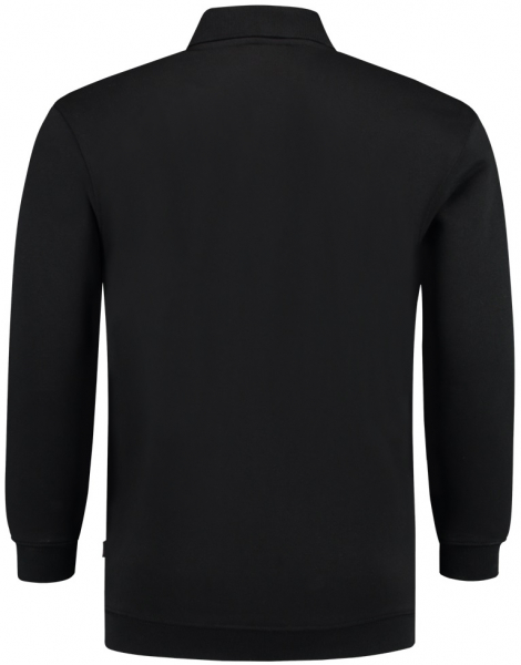 TRICORP-Sweatshirt Polokragen und Bund, Basic Fit, Langarm, 280 g/m, black