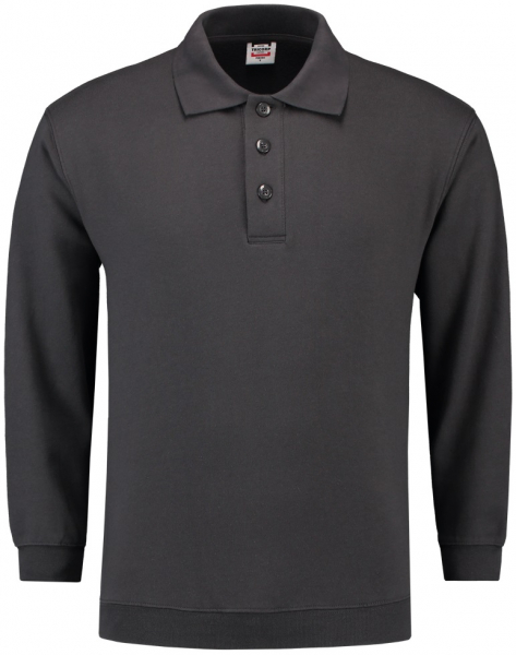 TRICORP-Sweatshirt Polokragen und Bund, Basic Fit, Langarm, 280 g/m, darkgrey