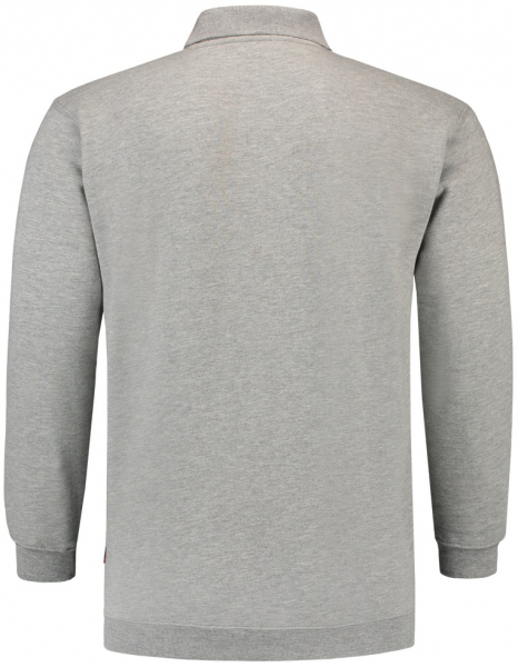 TRICORP-Sweatshirt Polokragen und Bund, Basic Fit, Langarm, 280 g/m, grau meliert