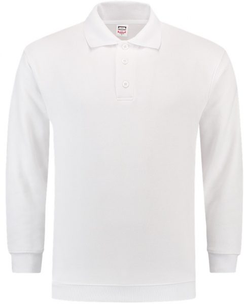 TRICORP-Sweatshirt Polokragen und Bund, Basic Fit, Langarm, 280 g/m, wei