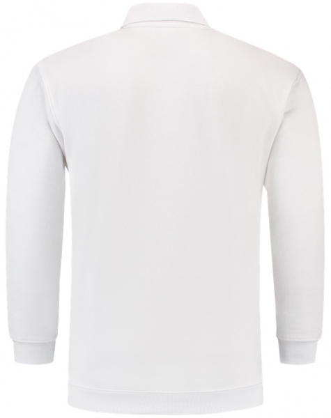 TRICORP-Sweatshirt Polokragen und Bund, Basic Fit, Langarm, 280 g/m, wei