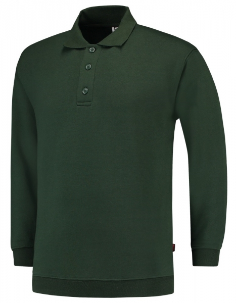 TRICORP-Sweatshirt Polokragen und Bund, Basic Fit, Langarm, 280 g/m, bottlegreen