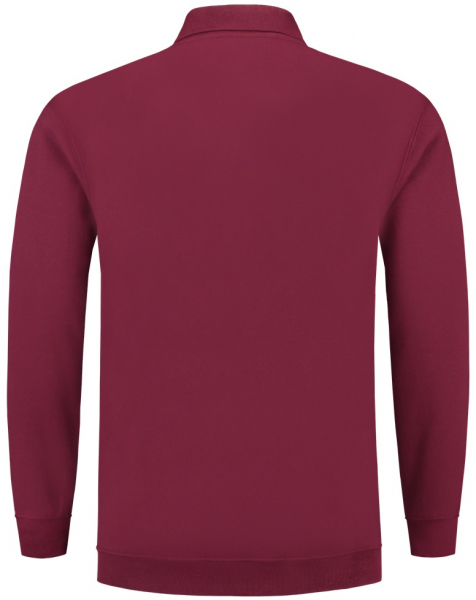 TRICORP-Sweatshirt Polokragen und Bund, Basic Fit, Langarm, 280 g/m, wine