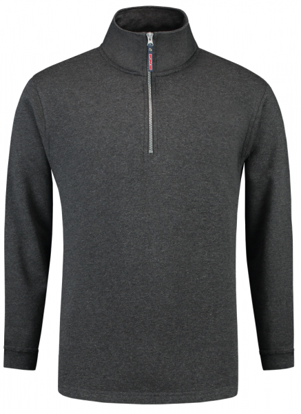 TRICORP-Sweatshirt 1/4-Reissverschluss, Basic Fit, 280 g/m, anthrazit meliert