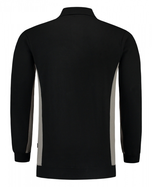 TRICORP-Polosweater, mit Brusttasche, Bicolor, 280 g/m, black-grey