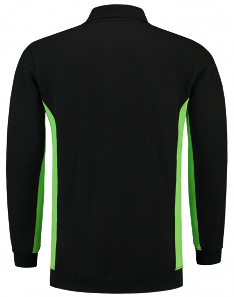 TRICORP-Polosweater, mit Brusttasche, Bicolor, 280 g/m, black-lime