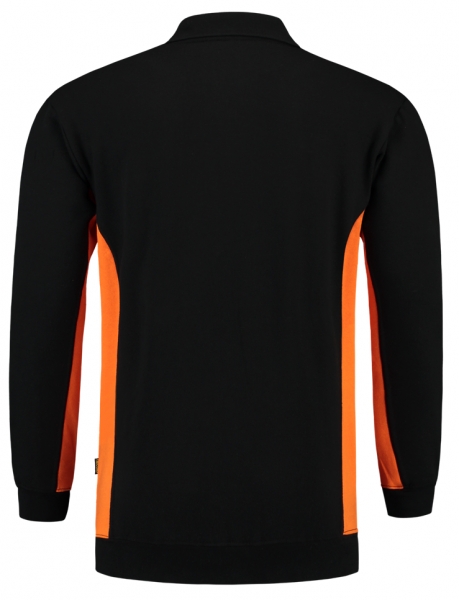 TRICORP-Polosweater, mit Brusttasche, Bicolor, 280 g/m, black-orange