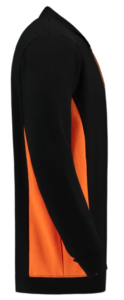 TRICORP-Polosweater, mit Brusttasche, Bicolor, 280 g/m, black-orange