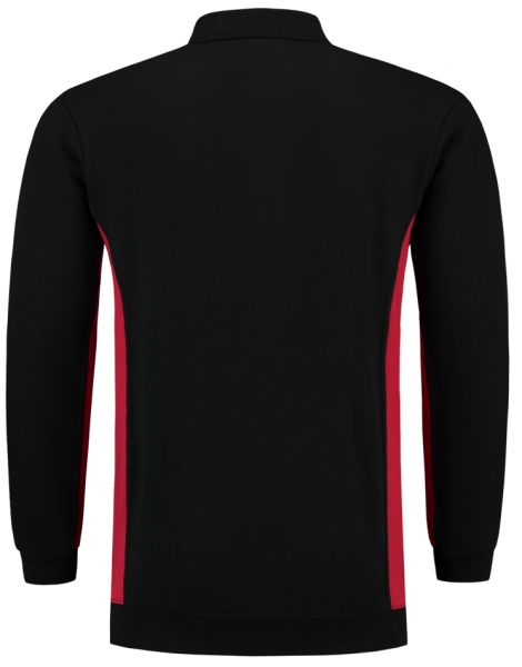 TRICORP-Polosweater, mit Brusttasche, Bicolor, 280 g/m, black-red