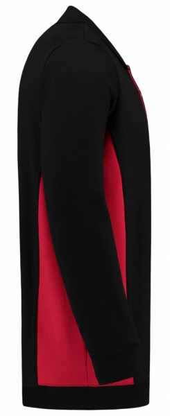 TRICORP-Polosweater, mit Brusttasche, Bicolor, 280 g/m, black-red