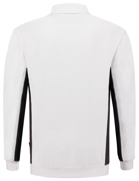 TRICORP-Polosweater, mit Brusttasche, Bicolor, 280 g/m, white-darkgrey