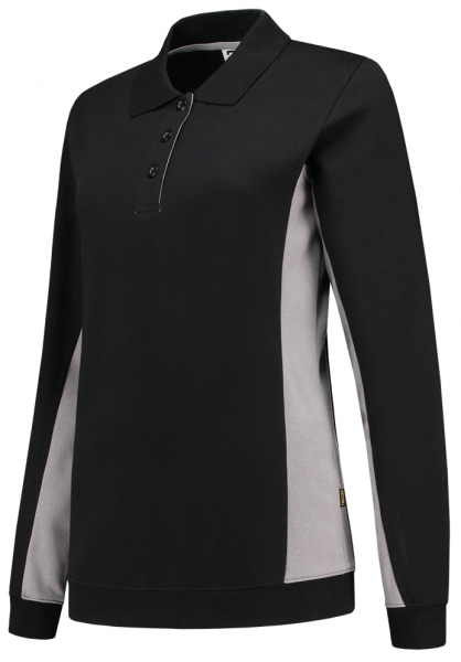 TRICORP-Damen-Sweatshirt mit Polokragen, 280 g/m, black-grey