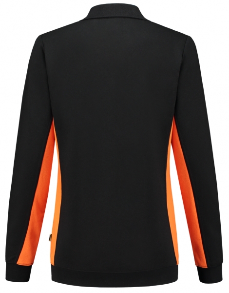 TRICORP-Damen-Sweatshirt mit Polokragen, 280 g/m, black-orange