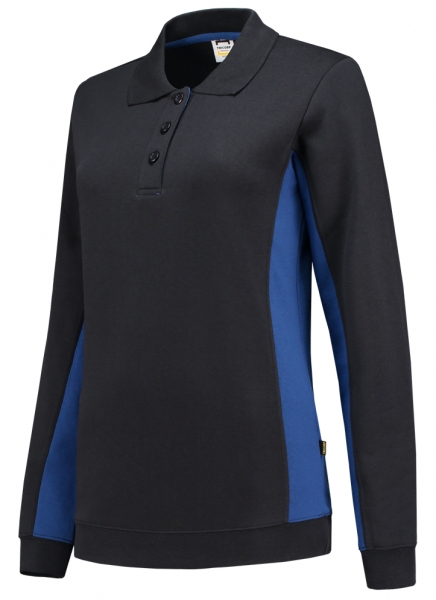 TRICORP-Damen-Sweatshirt mit Polokragen, 280 g/m, navy-royalblue