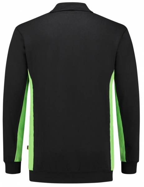 TRICORP-Sweatshirt mit Polokragen, 280 g/m, black-lime