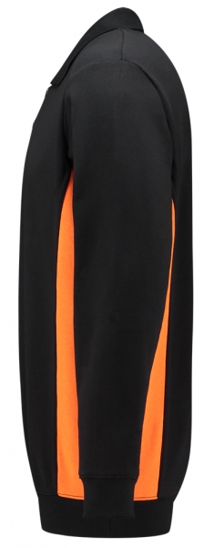 TRICORP-Sweatshirt mit Polokragen, 280 g/m, black-orange
