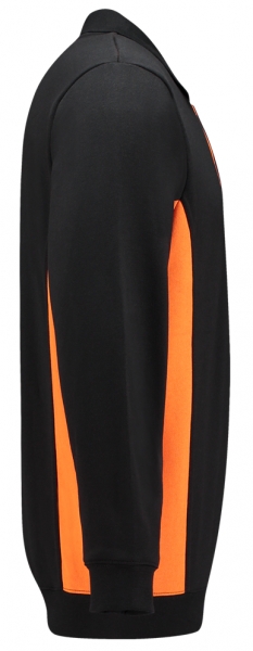 TRICORP-Sweatshirt mit Polokragen, 280 g/m, black-orange