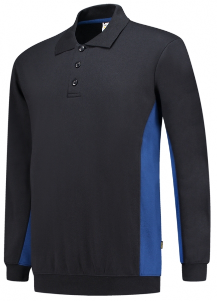 TRICORP-Sweatshirt mit Polokragen, 280 g/m, navy-royalblue