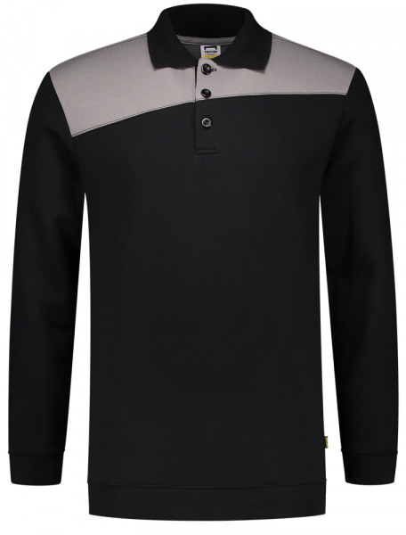 TRICORP-Sweatshirt Polokragen Bicolor, Basic Fit, 280 g/m, black-grey