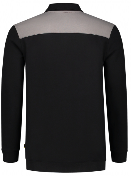 TRICORP-Sweatshirt Polokragen Bicolor, Basic Fit, 280 g/m, black-grey