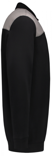 TRICORP-Sweatshirt Polokragen Bicolor, Basic Fit, 280 g/m, black-grey