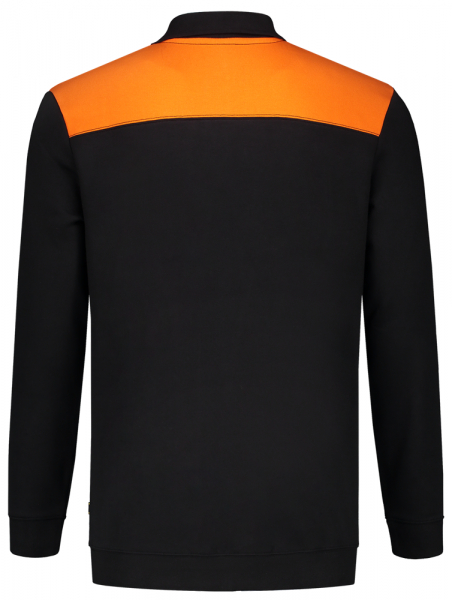 TRICORP-Sweatshirt Polokragen Bicolor, Basic Fit, 280 g/m, black-orange