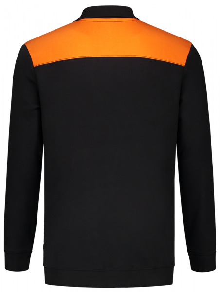 TRICORP-Sweatshirt Polokragen Bicolor, Basic Fit, 280 g/m, black-orange