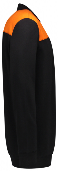 TRICORP-Sweatshirt Polokragen Bicolor, Basic Fit, 280 g/m, black-orange