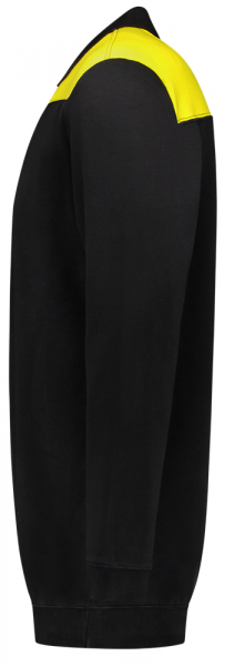 TRICORP-Sweatshirt Polokragen Bicolor, Basic Fit, 280 g/m, black-yellow