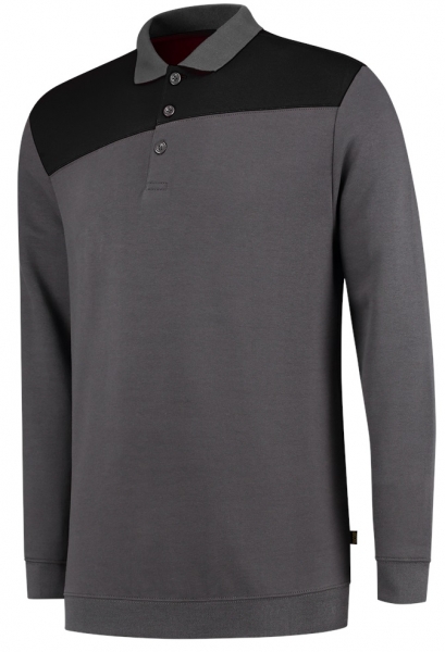 TRICORP-Sweatshirt Polokragen Bicolor, Basic Fit, 280 g/m, darkgrey-black