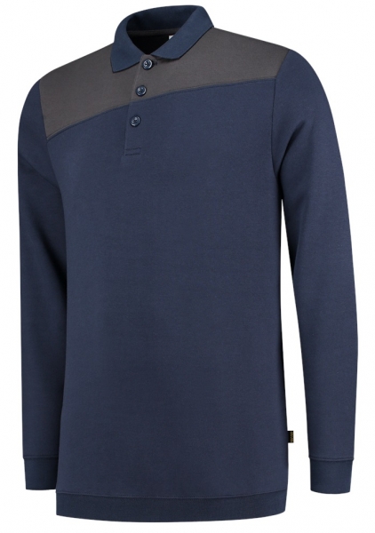TRICORP-Sweatshirt Polokragen Bicolor, Basic Fit, 280 g/m, ink-darkgrey