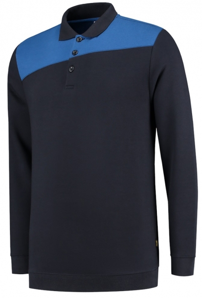TRICORP-Sweatshirt Polokragen Bicolor, Basic Fit, 280 g/m, navy-royalblue