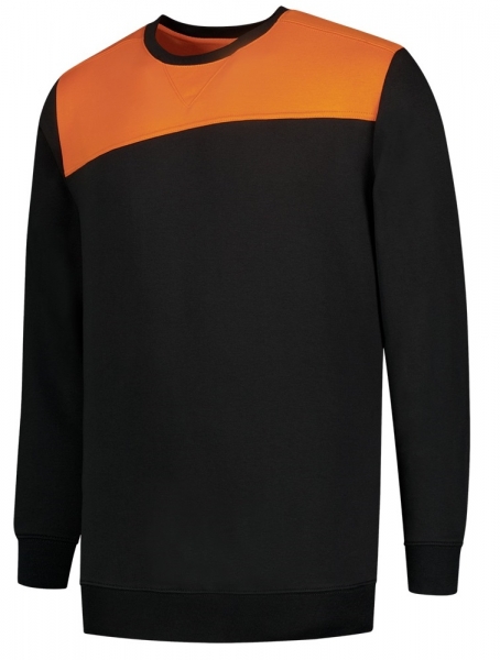 TRICORP-Sweatshirt Bicolor Basic Fit, 280 g/m, black-orange