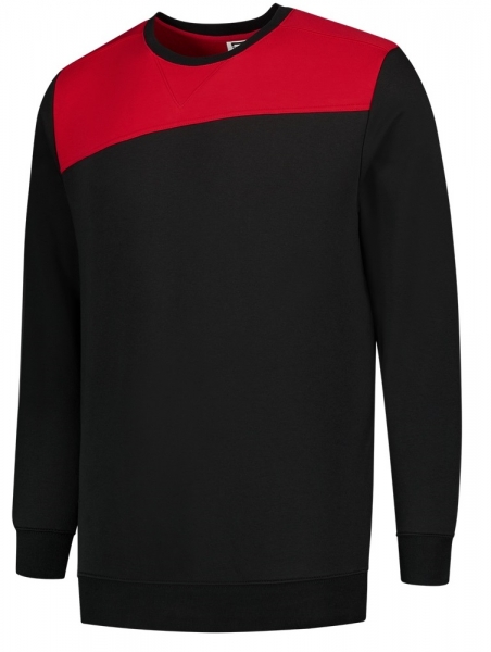 TRICORP-Sweatshirt Bicolor Basic Fit, 280 g/m, black-red