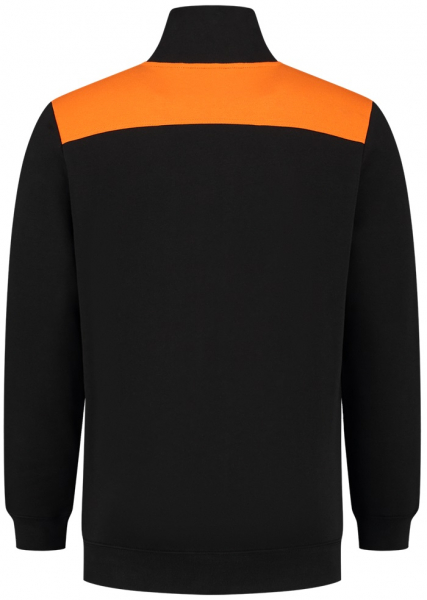 TRICORP-Sweatjacke Bicolor Quernaht, black/orange