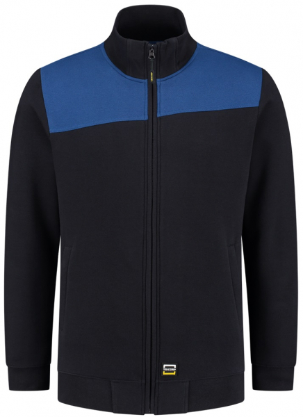 TRICORP-Sweatjacke Bicolor Quernaht, navy/royalblau