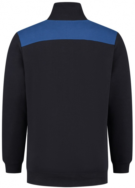 TRICORP-Sweatjacke Bicolor Quernaht, navy/royalblau