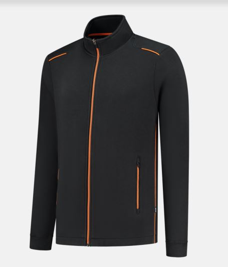 TRICORP-Sweatjacke Accent, black/orange