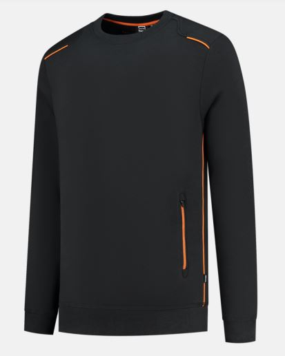 TRICORP-Sweatshirt Accent, black/orange