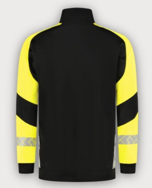 Tricorp Warnschutz Sweatjacke Reflective Redefined, Black-Fluor Yellow
