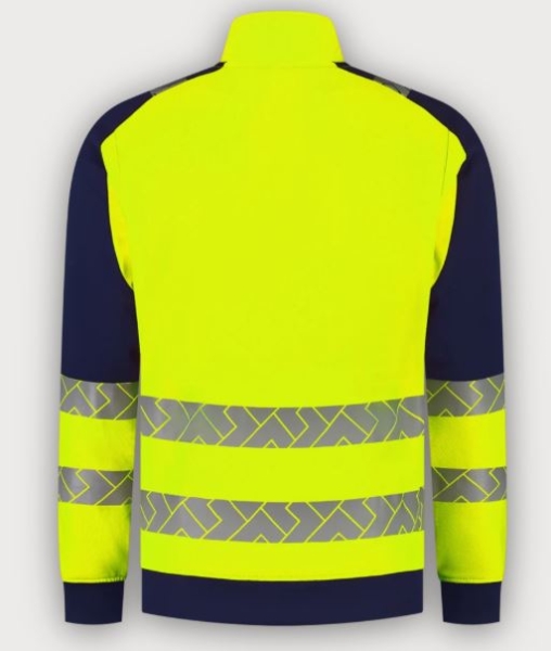 Tricorp 1/4 Zip Sweatshirt High Vis Redefined Industriell Waschbar, Fluor Yellow-Ink